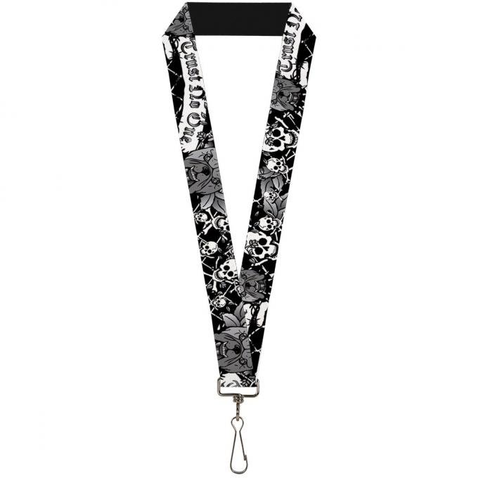 Buckle-Down Lanyard - Trust No One Black/White