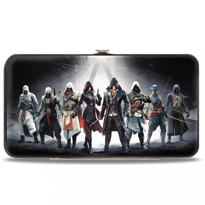 Hinged Wallet - 8-Assassins Group Pose + ASSASSIN'S CREED/Crest Black/Gray/White/Red