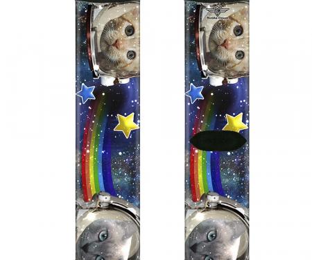 Sock Pair - Polyester - Astronaut Cats in Space/Rainbows/Stars - CREW