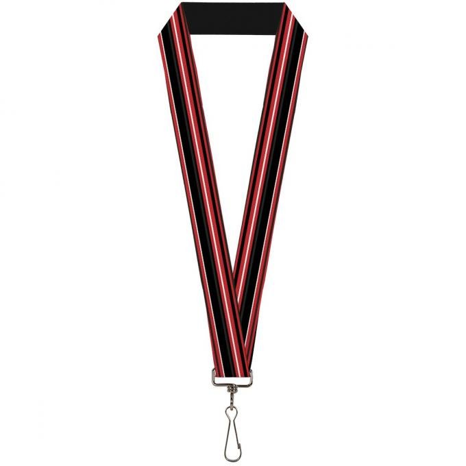 Buckle-Down Lanyard - Stripes Red/Black/White