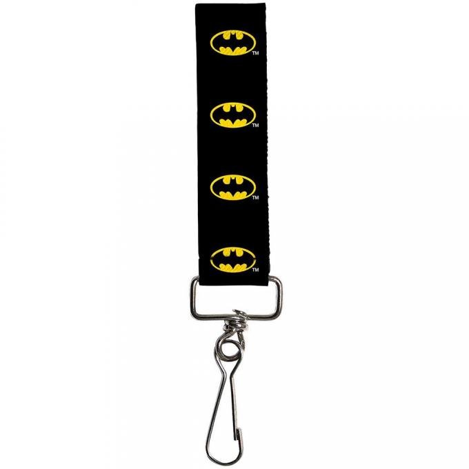 Key Fob - 1.0" - Batman Shield Black/Yellow