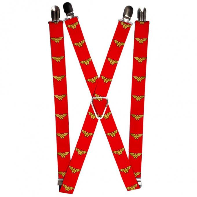 Suspenders - 1.0" - Wonder Woman Logo Red