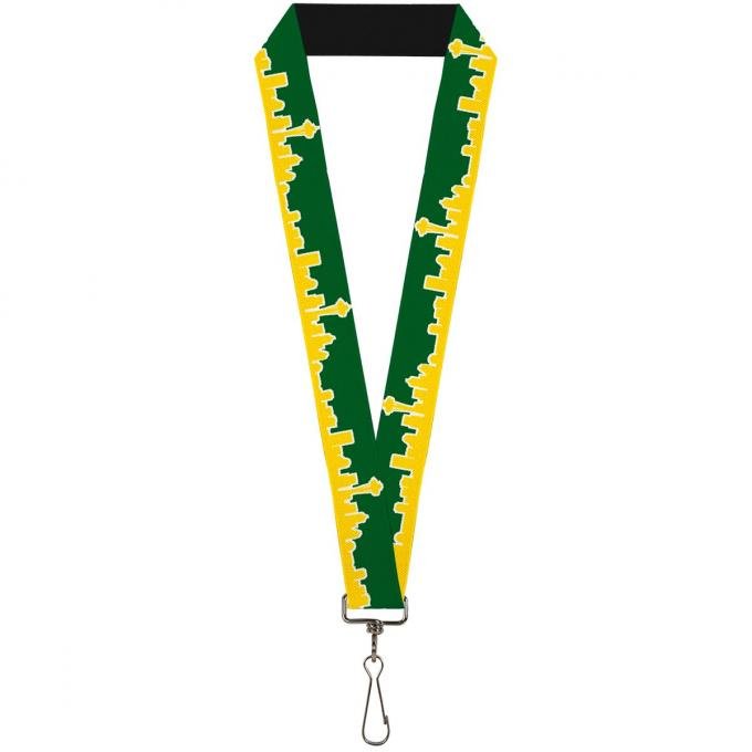 Buckle-Down Lanyard - Seattle Skyline Green/Yellow
