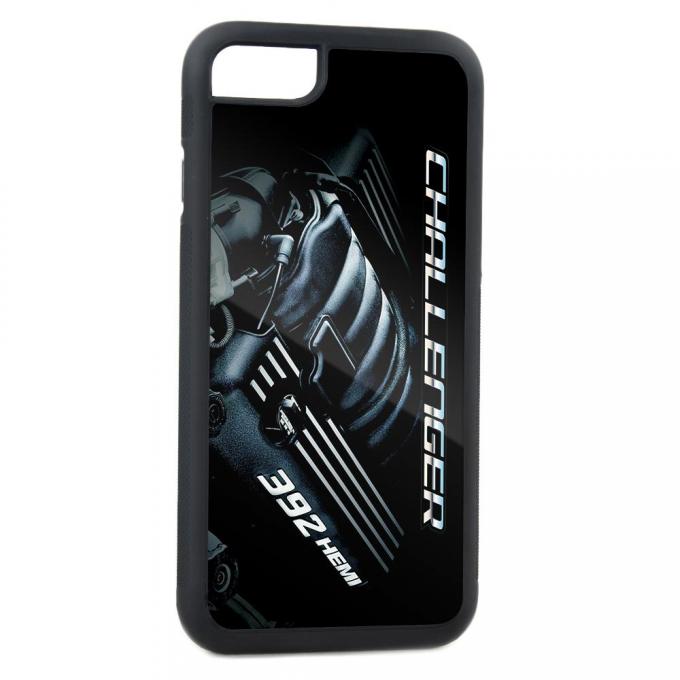 Rubber Cell Phone Case - BLACK - CHALLENGER Bold/392 HEMI Engine FCG