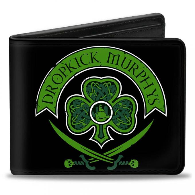 Bi-Fold Wallet - DROPKICK MURPHYS Crest Black/Greens