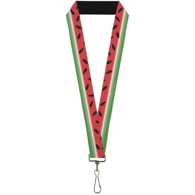 Buckle-Down Lanyard - Watermelon Stripe Red/Green/Black