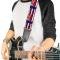 Guitar Strap - Hawaii Flags Weathered Blue/Red/White