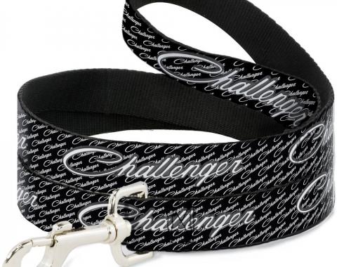 Dog Leash CHALLENGER Repeat w/Text Black/White