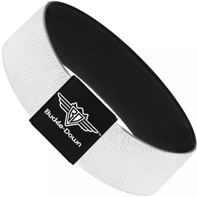 Buckle-Down Elastic Bracelet - Hibiscus White/Black