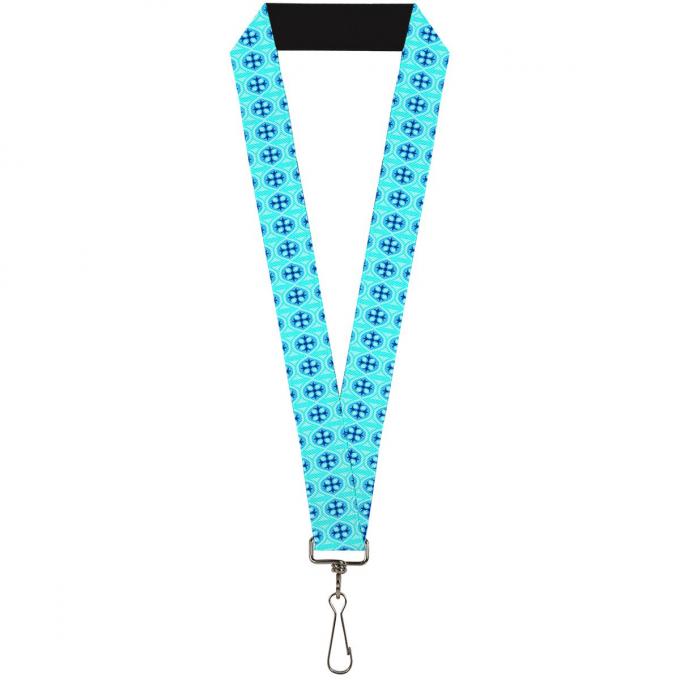 Buckle-Down Lanyard - Wallpaper2 Baby Blue/Blue