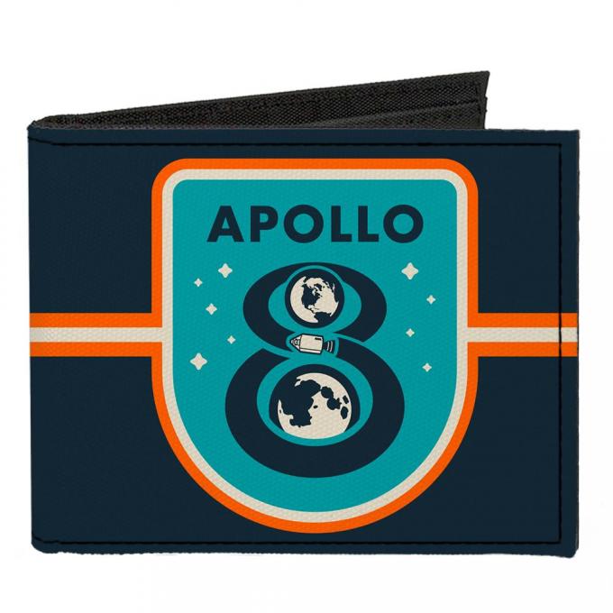 Canvas Bi-Fold Wallet - APOLLO 8 Orbit Blues/Orange/White