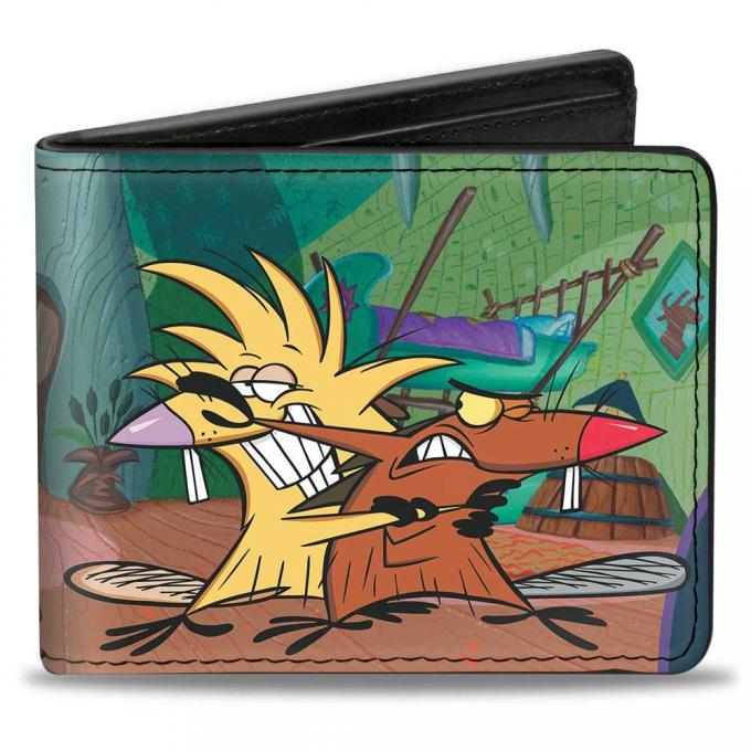 Bi-Fold Wallet - Angry Beavers Norbert & Daggett Poses