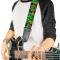 Guitar Strap - Marijuana Haze Rasta/White