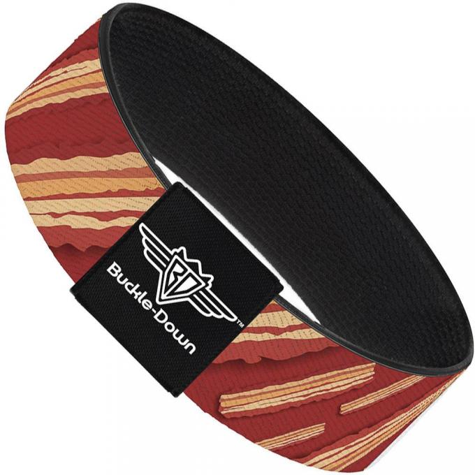 Buckle-Down Elastic Bracelet - Bacon Slices Red