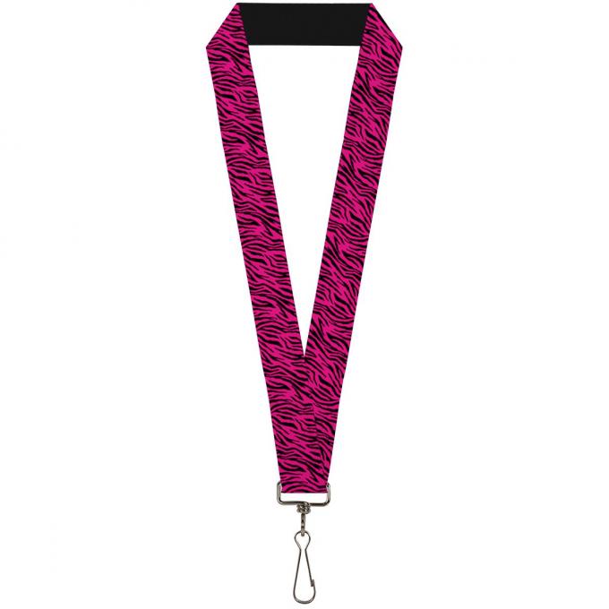 Buckle-Down Lanyard - Zebra 2 Fuchsia Pink
