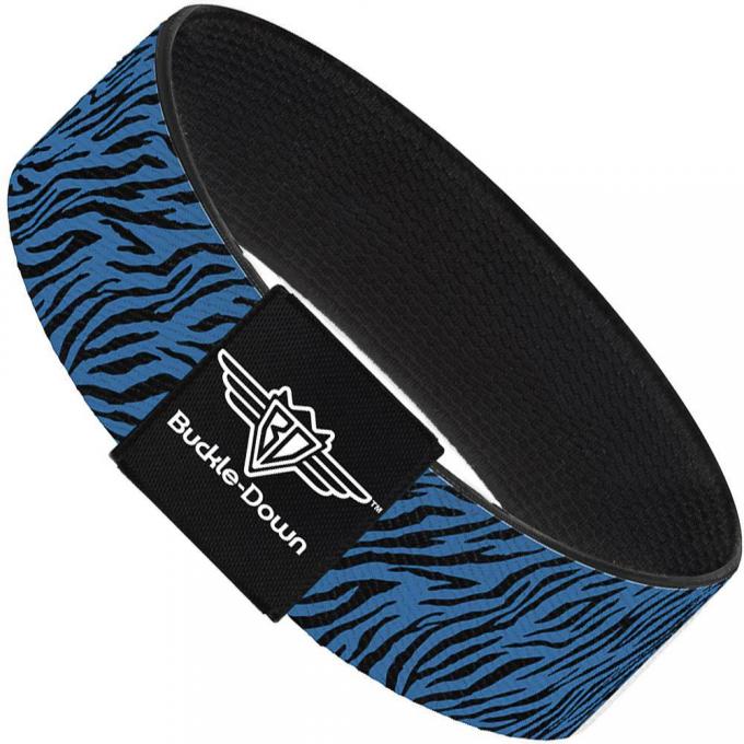 Buckle-Down Elastic Bracelet - Zebra 2 Turquoise
