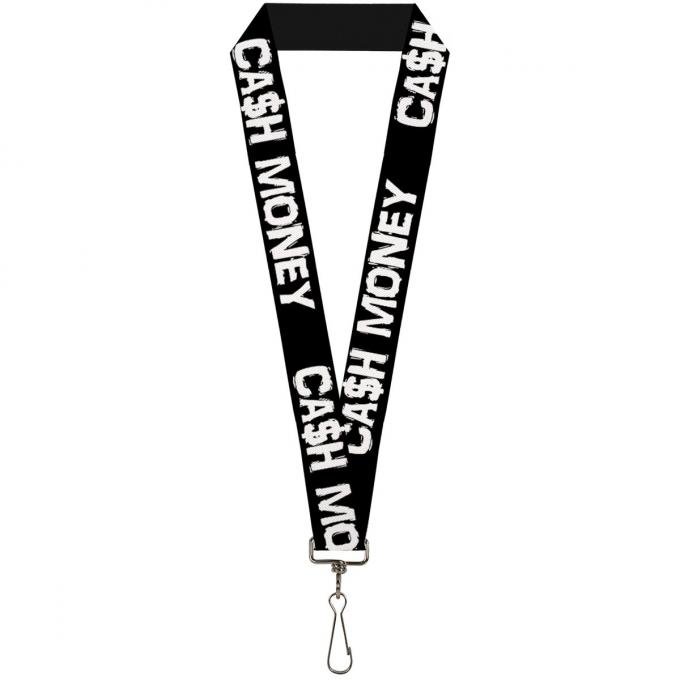 Buckle-Down Lanyard - CA$H MONEY Black/White
