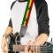 Guitar Strap - Marijuana Leaf Repeat Rasta