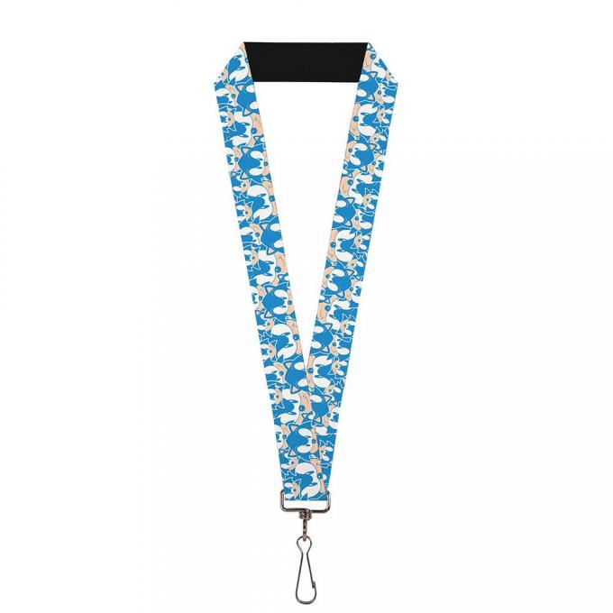 SONIC CLASSIC 
Lanyard - 1.0" - Sonic Face Stacked Blues/White
