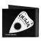 Canvas Bi-Fold Wallet - Ouija Planchette Black/White