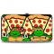 Hinged Wallet - Turtle Battle Poses/Pizza