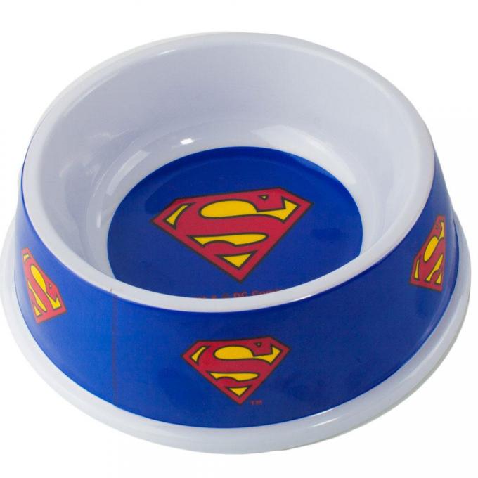 Single Melamine Pet Bowl - 7.5&rdquo; (16oz) - Superman Shield Blue