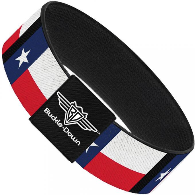 Buckle-Down Elastic Bracelet - Texas Flag/Black