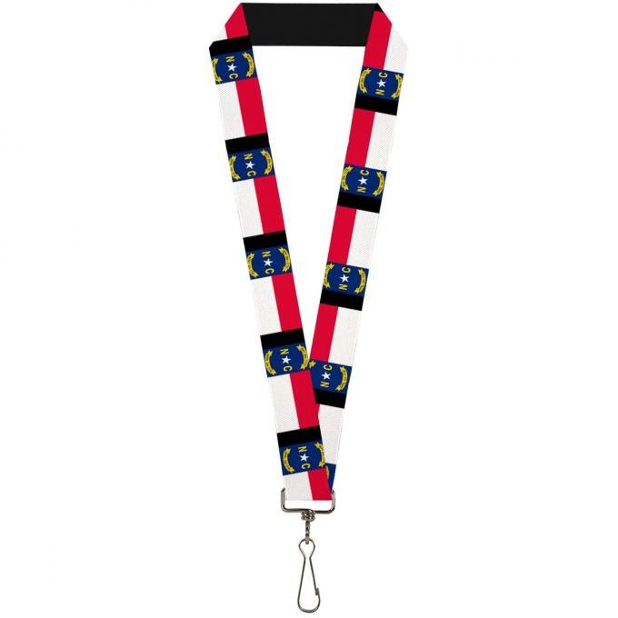 Buckle-Down Lanyard - North Carolina Flag/Black