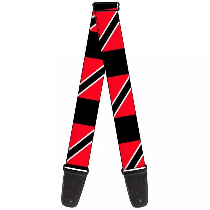 Guitar Strap - Trinidad & Tobaga Flags/Black Block