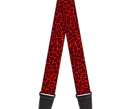 Guitar Strap - Leopard Red