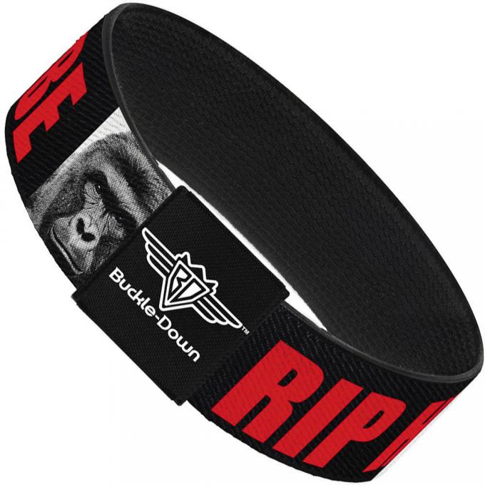 Buckle-Down Elastic Bracelet - HARAMBE Black/Red