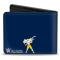 Bi-Fold Wallet - JOHN CENA NEVER GIVE UP + Fireman's Carry Pose Navy/Gold/White