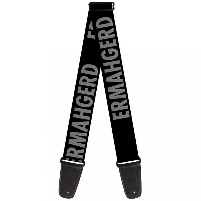 Guitar Strap - ERMAHGERD! Black/Gray