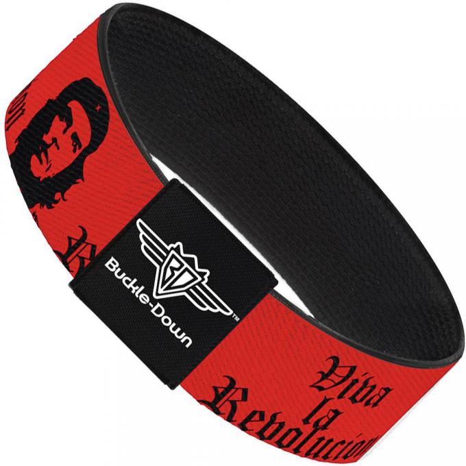 Buckle-Down Elastic Bracelet - Che Red/Black