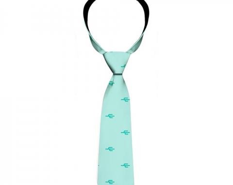 Buckle-Down Necktie - Cacti1 Aqua Blues