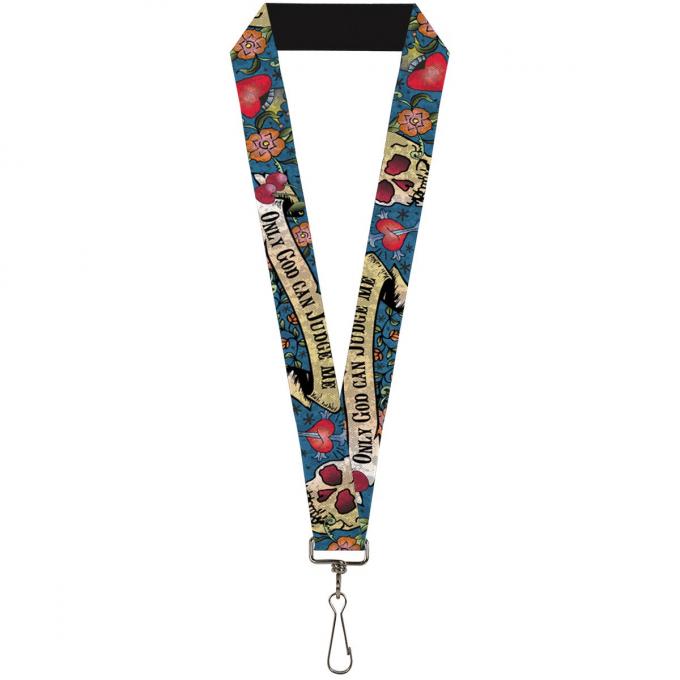 Buckle-Down Lanyard - Only God Can Judge Me Blue
