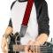 Guitar Strap - Mini Hearts Black/Red