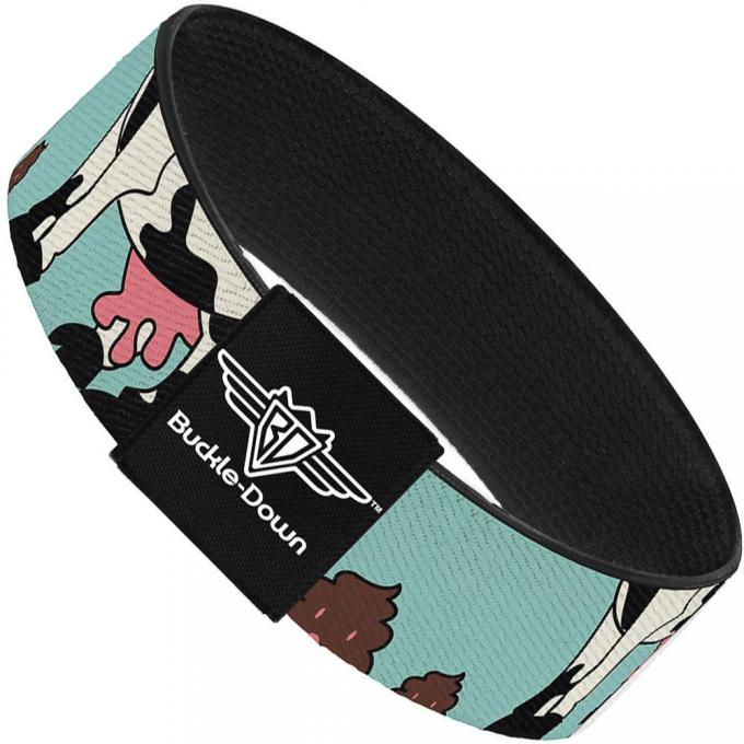 Buckle-Down Elastic Bracelet - Zebra Poops Color