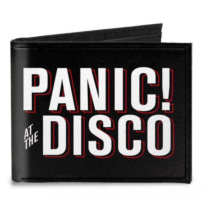 Canvas Bi-Fold Wallet - PANIC! AT THE DISCO Block Black/White/Red
