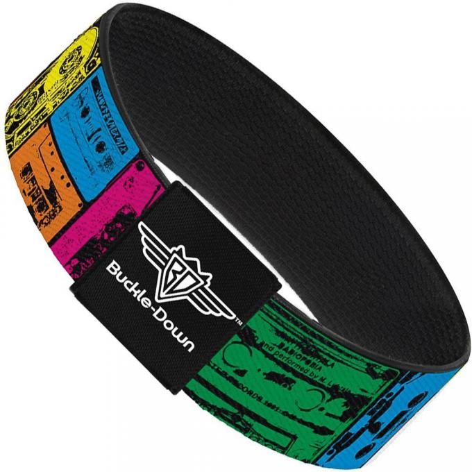 Buckle-Down Elastic Bracelet - Tapes Multi Neon