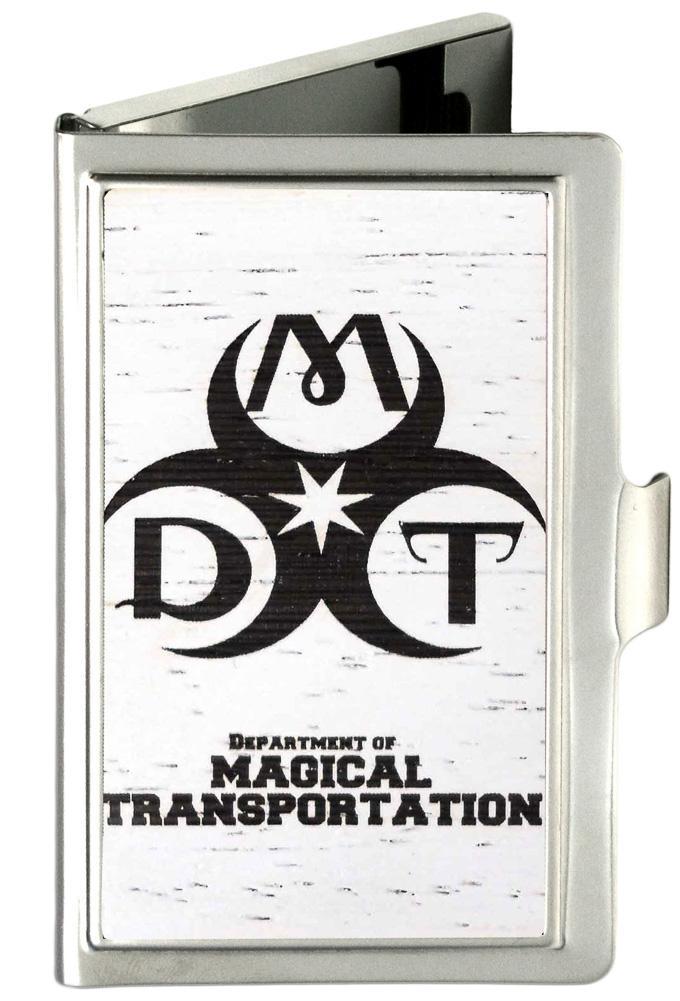 Business Card Holder - SMALL - DMT-DEPARTMENT OF MAGICAL TRANSPORTATION Symbol GW White