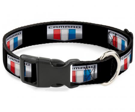 Plastic Breakaway Clip Collar - CAMARO Six Badge Black/Silver/Red/White/Blue