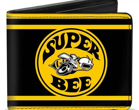 Bi-Fold Wallet - SUPER BEE Logo/Stripes Black/Yellow