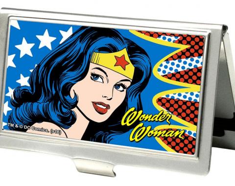 Business Card Holder - SMALL - Wonder Woman Face w/Stars FCG
