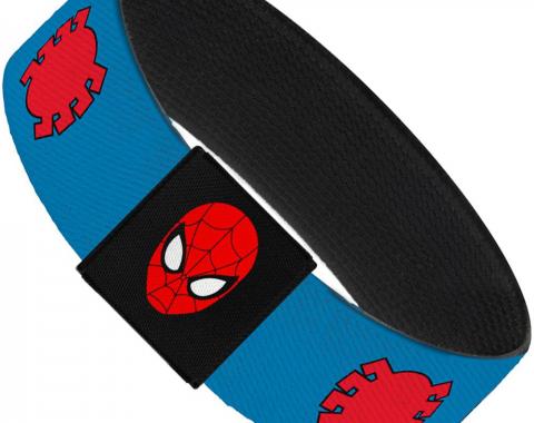 2017 MARVEL SPIDERMAN 
Elastic Bracelet - 1.0" - Retro Spider-Man Back Spider Blue/Red
