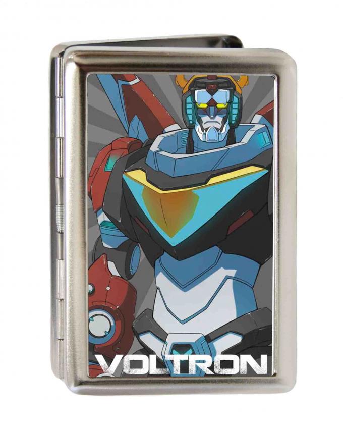 Business Card Holder - LARGE - New Series Voltron CLOSE-UP Standing Pose/Rays FCG Grays
