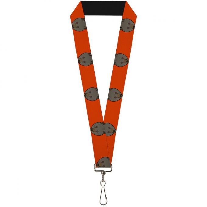 Buckle-Down Lanyard - Brown Bear Repeat Orange