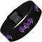 Elastic Bracelet - 1.0" - Batman Signal Black/Purple Plaid