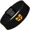 Elastic Bracelet - 1.0" - WU-TANG Logo Repeat Black/Gold