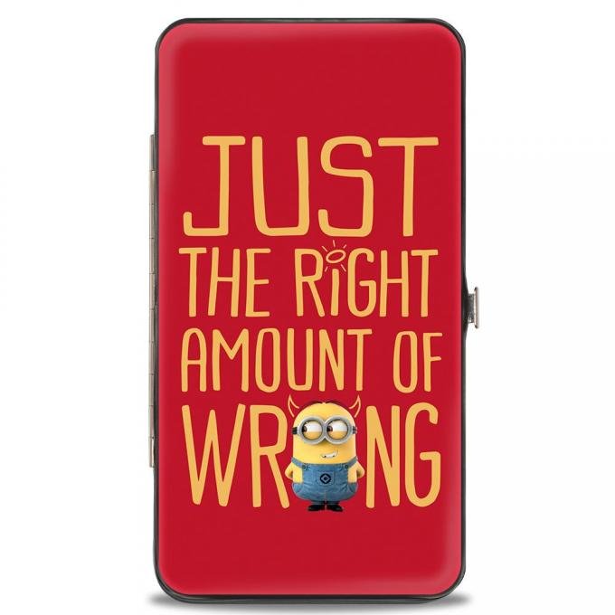 Hinged Wallet - Minion Devil JUST THE RIGHT AMOUNT OF WRONG Red/Gold